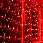 Недорогие Питание от электросети-Сеточные гирлянды 6x4 м 880