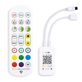 economico Controllo WiFi e musica-luci di striscia led controllo app bluetooth 20m 66ft 600leds / 15m 49ft450leds rgb cambia colore smd5050 sincronizzazione musicale flessibile per la casa cucina decorazione tv