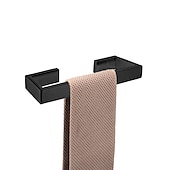 halpa Kylpyhuone tarvikesetti-kylpyhuonetarvike wc-paperipidike / kylpytakin koukku ja kylpyhuoneen yksi pyyhetanko uusi design ruostumaton teräs seinälle matta musta