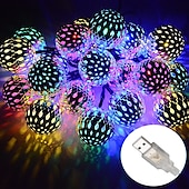 halpa Ramadanin koristevalot-tyylikäs hääjuhlavastaanotto ramadan eid marokkolainen metallinauha valot usb tai aa paristokäyttöinen - 10-50 lediä vedenpitävä ulkopuutarha kodin sisustus