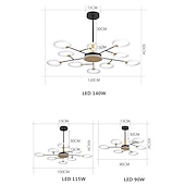 economico Lampadari-6/8/10 teste lampada a sospensione a led lampadario molecolare a forma di anello regolabile semplice moderna luce nordica stile di lusso soggiorno camera da letto sala da pranzo ristorante