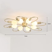 preiswerte Unterputzmontage &amp; Halbbündige Montage-8 Köpfe LED Deckenleuchte nordischen Stil Gold Cluster Design Unterputz Lichter Metall Sputnik linear Mini lackiert Oberflächen moderne 110-120V 220-240V