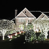 voordelige Plug String Lights-led lichtslingers 800 leds 400 leds 300 leds 200 leds 100 leds plug in lichtslingers 8 modi waterdicht binnen buiten kerstboom bruiloftsfeest slaapkamer decoraties eu stekker 220-240v en ons stekker
