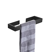 cheap Bathroom Accessory Set-Bathroom Accessory Set, Self-adhesive Matte Black Stainless Steel Hardware Include Robe Hook, Towel Bar, Towel Holder, Toilet Paper Holder,for Home and Hotel