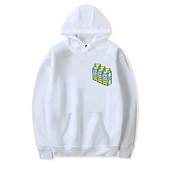 abordables Sudaderas con capucha gráficas para hombre-Hombre Estampado Manga Larga Sudaderas Con Capucha Fresco Design Invierno Un gris Un blanco Un negro Ropa Diseñador Talla Grande S M L XL XXL XXXL