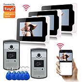 cheap Video Door Phone Systems-WIFI / Wired &amp;amp; Wireless Recording 7 inch Hands-free One to One video doorphone