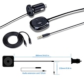 cheap Bluetooth Car Kit/Hands-free-Bluetooth Car Kit - Handsfree Speaker &amp; MP3 Wireless Receiver for Music Streaming and Calls, 3.5mm AUX &amp; 5V/2.1A USB Car Charger