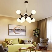 economico Lampadari-75 cm sputnik design lampadario lampada a sospensione stile nordico design a grappolo argento metallo nero finiture verniciate elettrolitiche 110-120 v 220-240 v