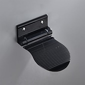 billiga Set med badrumstillbehör-badrumsfotstöd kraftig rakhylla i aluminiumlegering uppfällbar duschfotstöd för rakning av ben (svart/silverfärgad)
