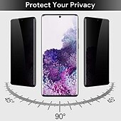 cheap Samsung Screen Protectors-[1 Pack] Screen Protector For Samsung Galaxy S24 Ultra Plus S23 S22 S21 S20 Plus Ultra S10 Note 20 Ultra 10 Plus S25 Ultra Tempered Glass Privacy Anti-Spy 9H Hardness 3D Curved edge
