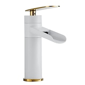 cheap Classical-Bathroom Sink Faucet,Rotatable Electroplated Centerset Single Handle One Hole Bath Taps with Hot and Cold Switch