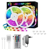 abordables luces de tira impermeables-Tira de luces led de 32,8 pies, 10m, rgb, smd, 5050, 30led/m, 2835, 60/m, resistente al agua que cambia de color, para decoración de retroiluminación de fiestas en el hogar