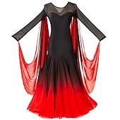 voordelige Ballroom danskleding-Ballroomdansen Kleding Combinatie Dames Opleiding Prestatie Lange mouw Netstof Spandex Chiffon