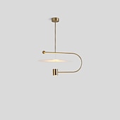 economico Luci Isola cucina-Lampada a sospensione in oro da 45 cm forme geometriche in stile nordico design unico ciotola lineare artistica metallo galvanizzato 110-120 v 220-240 v