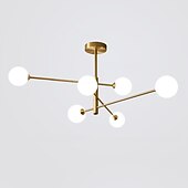 cheap Chandeliers-105 cm LED Ceiling Light Nordic Style Cluster Design Modern Geometric Shapes Single Design Pendant Light Metal Sputnik Gold Black Electroplated 110-120V 220-240V