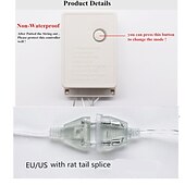 economico Plug in elettrico-10m set di luci luci stringa 100 led 1pc bianco caldo bianco blu impermeabile partito decorativo 220-240 v 110-120 v