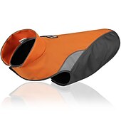 お買い得  コート-防水性の外層と暖かいフリースのインナー層を備えたforeyyドッグジャケット、小型中型犬および大型犬用の反射犬ペット冬用コートベストアパレル（M、ネイビーブルー）