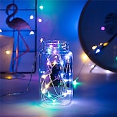cheap Battery String Lights-30 PCS 12PCS 6PCS Fairy Lights Battery Operated (Included) 600LED 240LED 120LED Mini String Lights Waterproof Copper Wire Firefly Starry Lights for Halloween Party Christmas Festivals Decorations