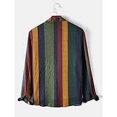 cheap Men&#039;s Button Up Shirts-Men&#039;s Shirt Other Prints Color Block Collar Button Down Collar Daily Holiday Patchwork Long Sleeve Tops Basic Casual Daily Beach Green / Machine wash / Hand wash / Wet and Dry Cleaning / Vacation