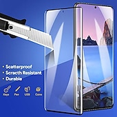 abordables Protectores de pantalla para Samsung-2 piezas Protector de Pantalla Para Samsung galaxia S24 Ultra Plus S23 S22 S21 Plus Ultra S9 Plus S10 Vidrio Templado Dureza 9H Anti-Huellas Alta definición (HD) A prueba de explosión Anti-Arañazos