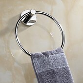 voordelige Toiletrolhouders-badkamer hardware accessoire handdoek ring/toiletrolhouder/mantel haak/zeepschaal en handdoek houder roestvrij staal wandmontage zilver