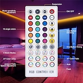 economico Controllo WiFi e musica-luci di striscia led controllo app bluetooth 20m 66ft 600leds / 15m 49ft450leds rgb cambia colore smd5050 sincronizzazione musicale flessibile per la casa cucina decorazione tv