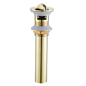 cheap Pop Up Drains-Electroplated  Pop-up Water Drain With Overflow Superior Quality Faucet Accessory Antique Brass Golden and Black Finished