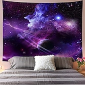ieftine Tapisseria planetei-tapiserie galaxie cer înstelat peisaj spațial psihedelic violet imprimare artistică agățat de perete pentru decor acasă camera de zi dormitor