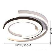 halpa Himmennettävät kattovalaisimet-1-valo 40/50 cm kattovalaisin himmennettävä geometriset muodot uppoasennettavat valot metalli maalatut viimeistelyt led moderni toimisto makuuhuone pohjoismainen tyyli 220-240v