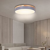 Недорогие Потолочные светильники с диммером-40/50/60 см светодиодный потолочный светильник в скандинавском стиле, основные светильники для скрытого монтажа, металлический сектор, окрашенная отделка, дерево, современный, белый, черный, желтый,