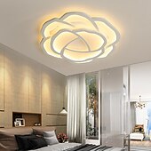 preiswerte Dimmbare Deckenleuchten-42/52 cm rosenförmige LED-Deckenleuchte romantisch einfach modern Schlafzimmer Hauptraumbeleuchtung Wohnzimmerbeleuchtung Blumendesign