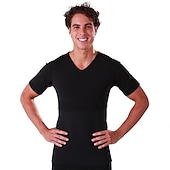 economico T-shirt e canotte attive da uomo-Da uomo Modellatore del corpo Camicia da ginnastica in vita Dimagrante Perdita di peso Effetto sudorazione Per Allenamento in Palestra Esercizio &amp; Fitness Corsa