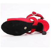 cheap Latin Shoes-Women&#039;s Black Suede Latin Dance Shoes – Open Toe Heels with Soft Suede Sole and Cross Ankle Straps for Ballroom, Salsa, and Performance Practice