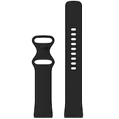 billiga Fitbit klockband-Klockarmband för Fitbit Versa 3 Sense Silikon Ersättning Rem Andningsfunktion Sportband Armband