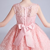 baratos Vestidos floridos-Vestido para Meninas das Flores Para Meninas Vestido Vestido de princesa Vestido de festa Espetáculo Casamento Festa Estilo bonito Princesa Doce Dia da Criança Com Transparência Multi Camadas Floral