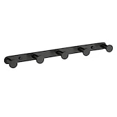 cheap Robe Hooks-Robe Hook  Wall Mounted with 3 or 4 or 5 or 6 Hooks New Design Stainless Steel Bathroom Painted Finishes Black 1pc