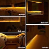 abordables Tiras de Luces LED-tiras de luces led flexibles 1m 2.5m 5m a prueba de agua o no a prueba de agua 5050 smd por metros 60 leds multicolor con fuente de alimentación de modo de conmutación dc12v
