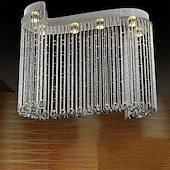 cheap Chandeliers-80cm LED Crystal Chandelier Modern Wave Design S Shaped Lantern Desgin Pendant Light Stainless Steel Electroplated 110-120V 220-240V