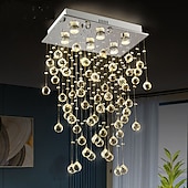 billige Lysekroner-50cm ledet krystall lysekrone moderne lantern desgin innfelt lys rustfritt stål galvanisert 110-120v 220-240v