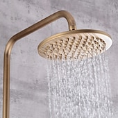 billiga Duschkranar-duschkran, duschsystemset handdusch ingår utdragbar vattenfall vintagestil/country mässingsfäste utanför keramisk ventil badkar duschblandare