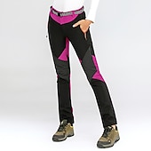 cheap Bottoms-Women&#039;s Hiking Pants Trousers Fleece Lined Pants Softshell Pants Winter Outdoor Waterproof Windproof Thermal Warm Elastic Waist Fashion Bottoms Blue Red Skiing Camping Ski / Snowboard