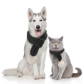 cheap For Pets-Dog Christmas Dog Scarf Cartoon Winter Dog Clothes Puppy Clothes Dog Outfits Green Gray Red Costume for Girl and Boy Dog Plush Fabric S M L, Christmas Gift for Dogs