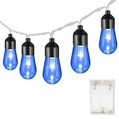 ieftine Acumulatoare-1,5 m 2 m 3 m 4 m 5 m 10 m bec retro lumini de șir acrilice bule lumini de șir de Halloween petrecere de Crăciun decorativ lumini de grădină nunta alb cald rgb alb albastru