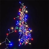 Недорогие Питание от батареек-ip65 водонепроницаемый струнный светильник led 5m 200led фейерверк гибкий сказочный свет 8 режимов рождественская елка домашняя вечеринка праздничный декор для сада освещение aa аккумуляторная батарея