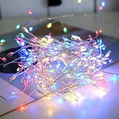 Недорогие Питание от батареек-ip65 водонепроницаемый струнный светильник led 5m 200led фейерверк гибкий сказочный свет 8 режимов рождественская елка домашняя вечеринка праздничный декор для сада освещение aa аккумуляторная батарея