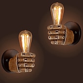 billige Vegglamper for innendørsbruk-lightinthebox antikk harpiks knyttneve vegglampe europeisk bar restaurant kafé dekorativ vegglampe venstre hånd høyre vegglampe juledekorasjon ac110v ac220v