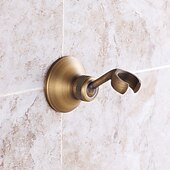 cheap Shower Faucets-Shower Faucet Set Handshower Included Vintage Style/Country Brass Mount Outside Ceramic Valve Bath Shower Mixer Taps/Single Handle/Yes/Single Handle Three Holes
