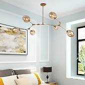 billige Globedesign-gren lys lysekrone 5/6/7/9/11 hoder led pendel moderne nordisk lysekrone stue spisestue soverom metall 110-120v 220-240v