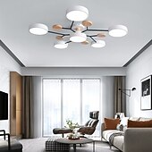 Недорогие Люстры-4/6/7 head macarone led потолочный светильник зеленый серый белый северный стиль регулируемый свет потолочный светильник простой журнал спальня лампа ac220v