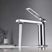 cheap Classical-Single Handle Bathroom Faucet, Painted Finishes/Electroplated/Chrome One Hole Centerset, Brass Bathroom Sink Faucet with Hollow Handle